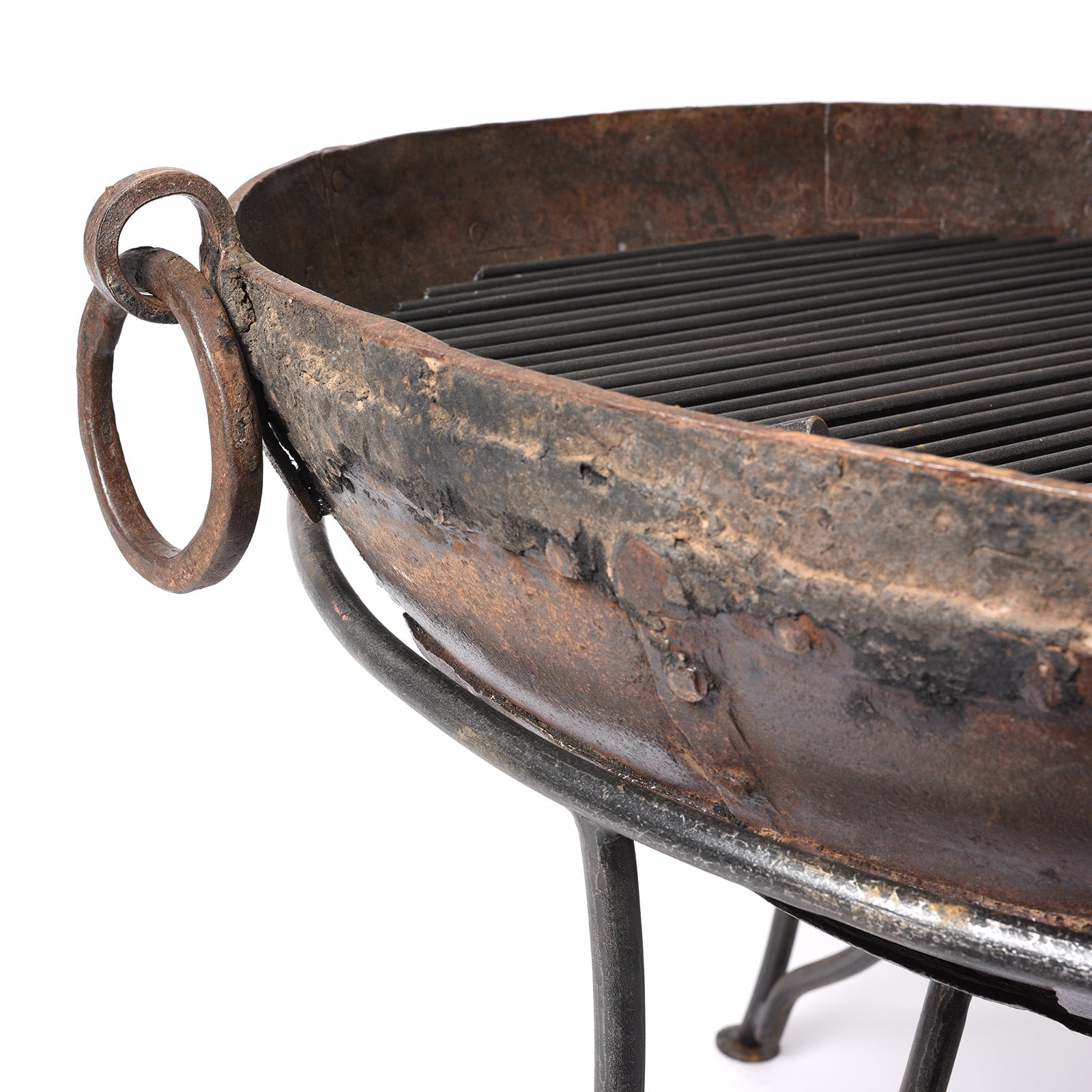 Old 1920's Kadai - Indian Fire Bowl From Rajasthan - 84cm