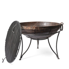 Old 1920's Kadai - Indian Fire Bowl From Rajasthan - 84cm