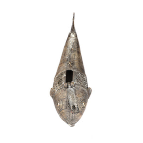 Brass Dhokra Work Fish Money Box From Orissa - Ca 1920