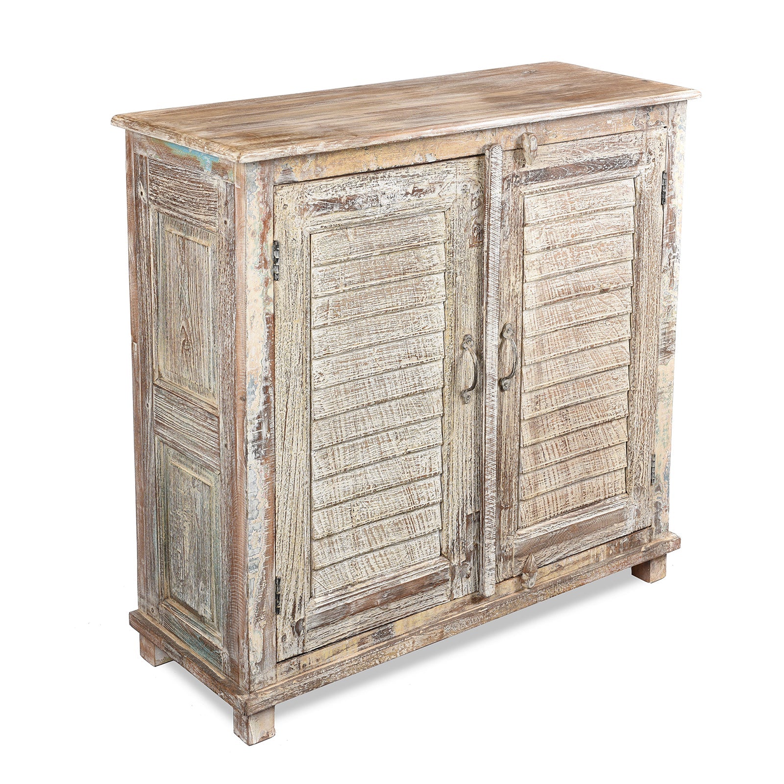 Reclaimed Indian Louvre Sideboard With Paint Finish
