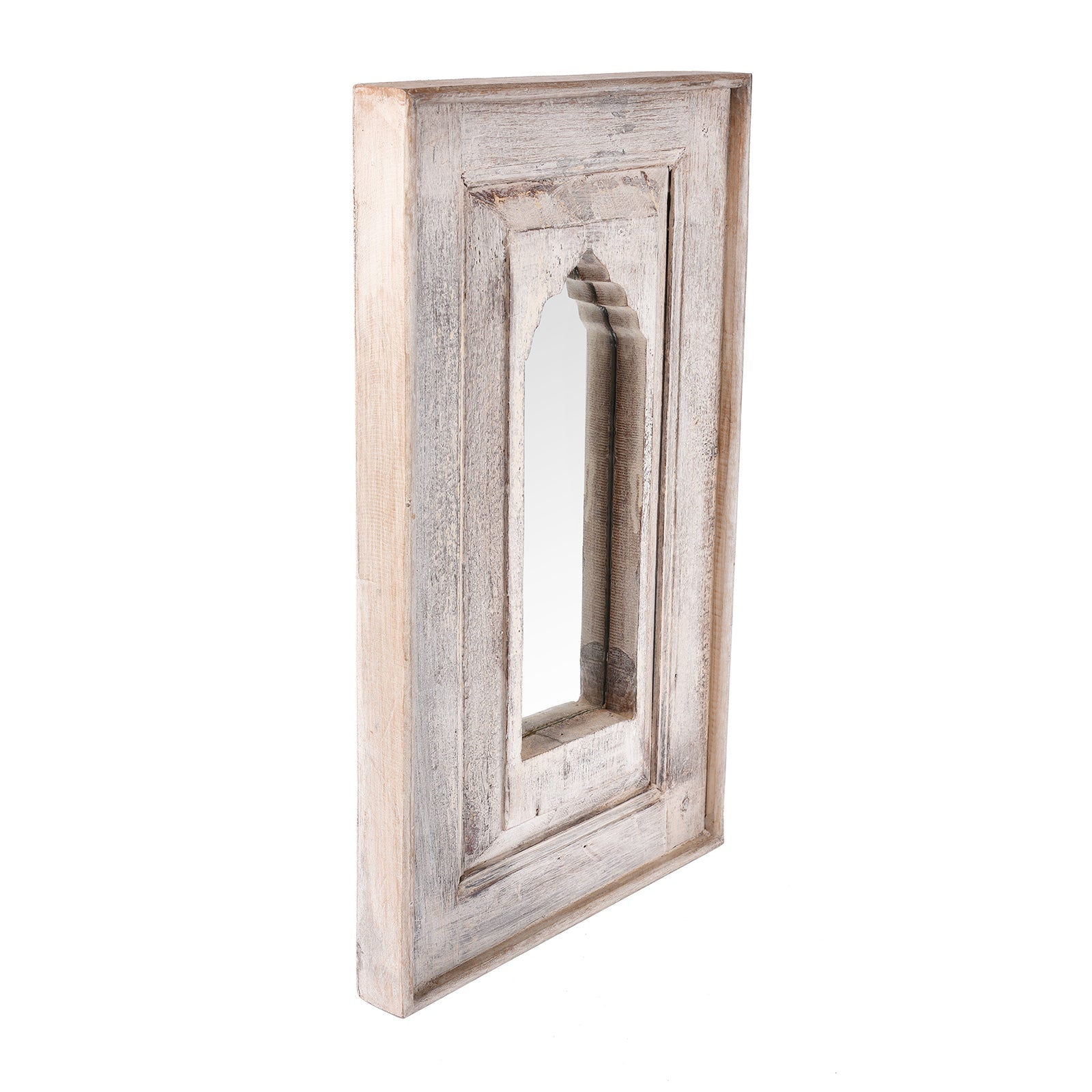 Indian Mihrab Mirror Made From Old Teak (35 x 58.5cm)