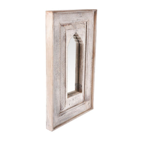 Indian Mihrab Mirror Made From Old Teak (35 x 58.5cm)