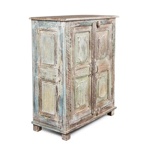 Painted Cabinet Made From Reclaimed Teak