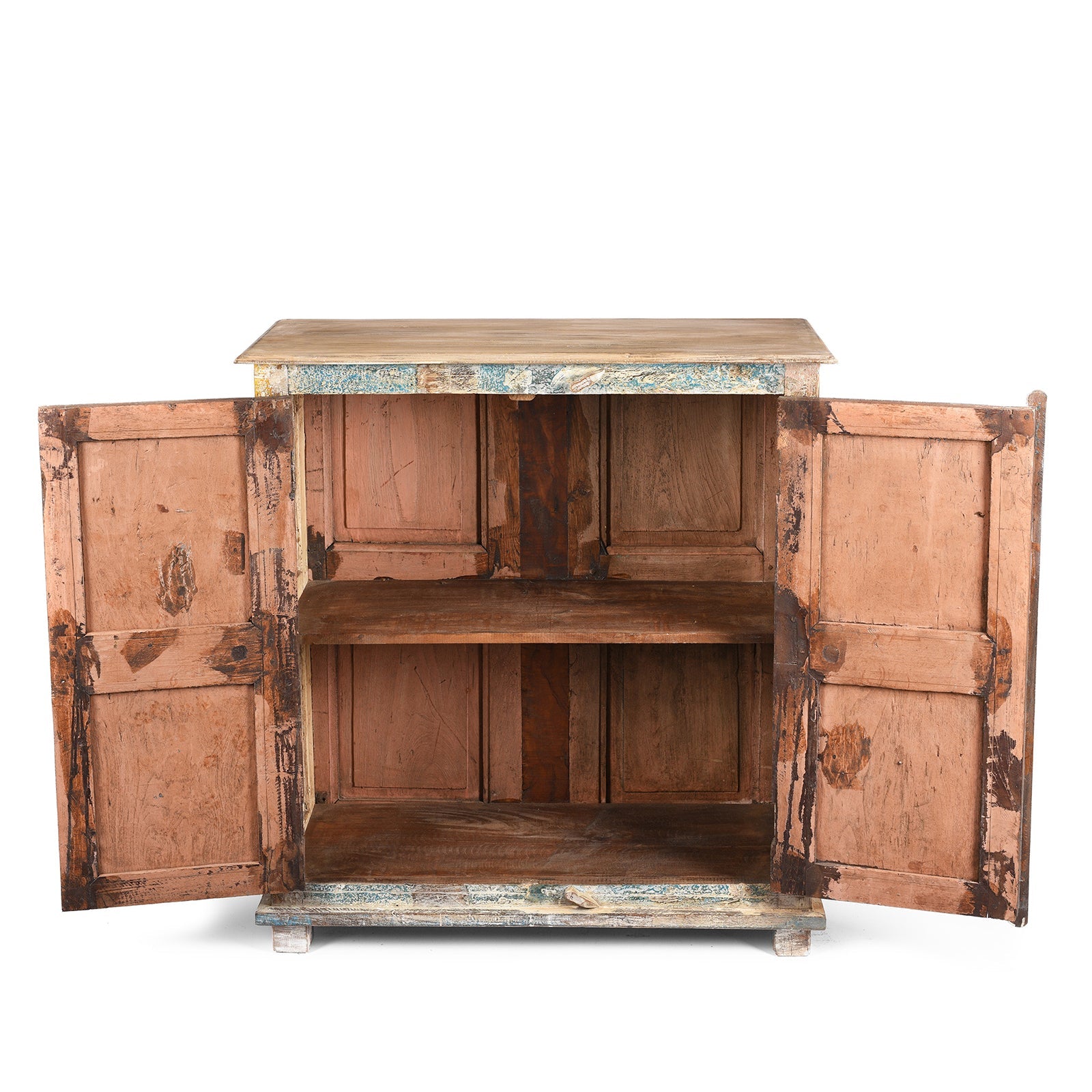 2 Door Indian Cabinet Made From Reclaimed Teak