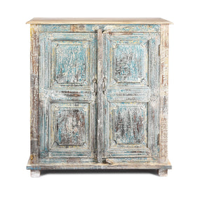 2 Door Indian Cabinet Made From Reclaimed Teak
