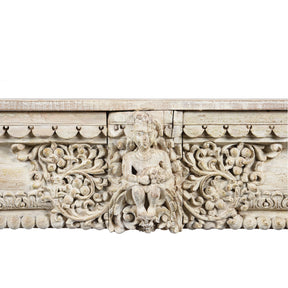 White Painted Console Table Made From Reclaimed Teak