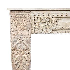 White Painted Console Table Made From Reclaimed Teak