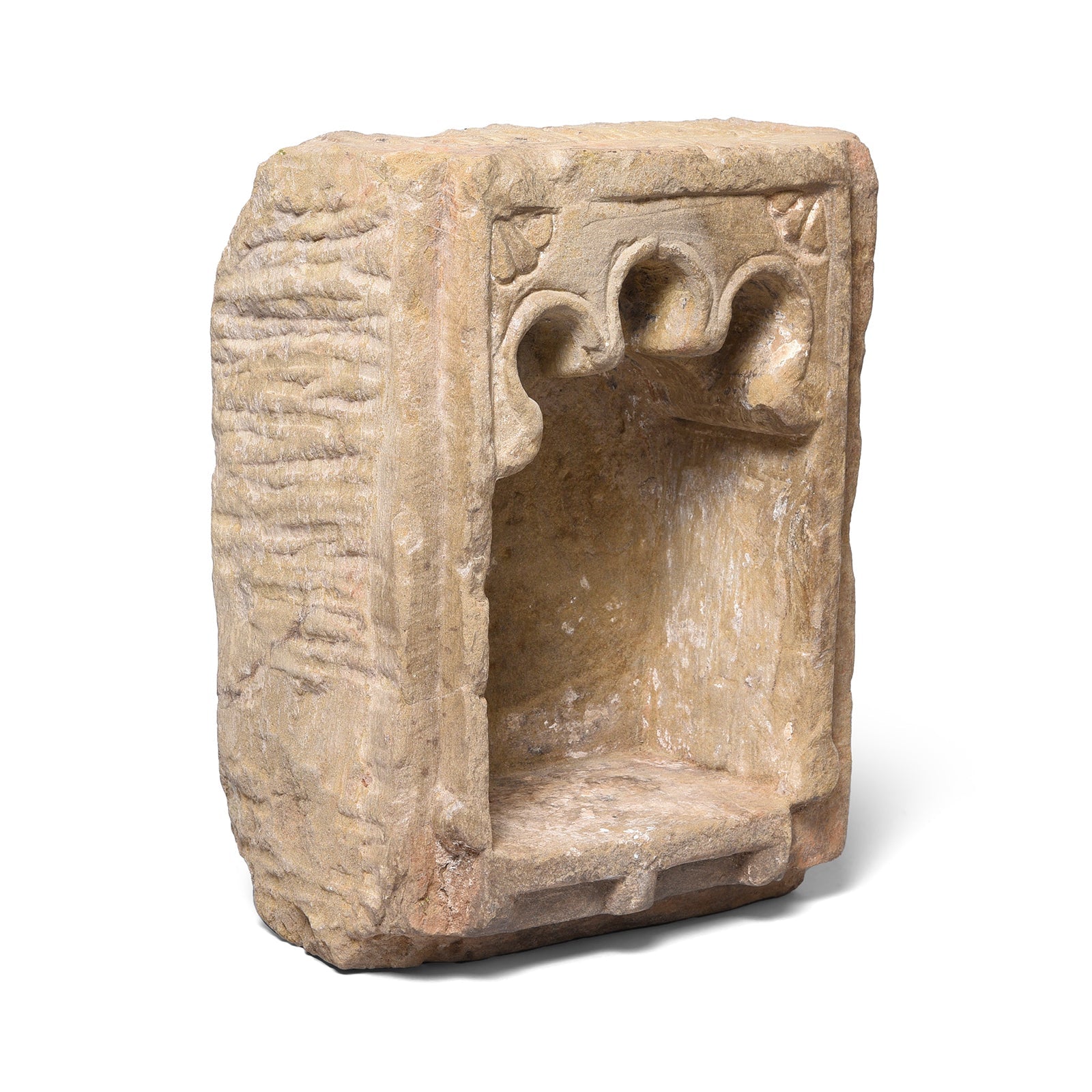 Carved Stone Lamp Niche From Dungarpur - 18thC