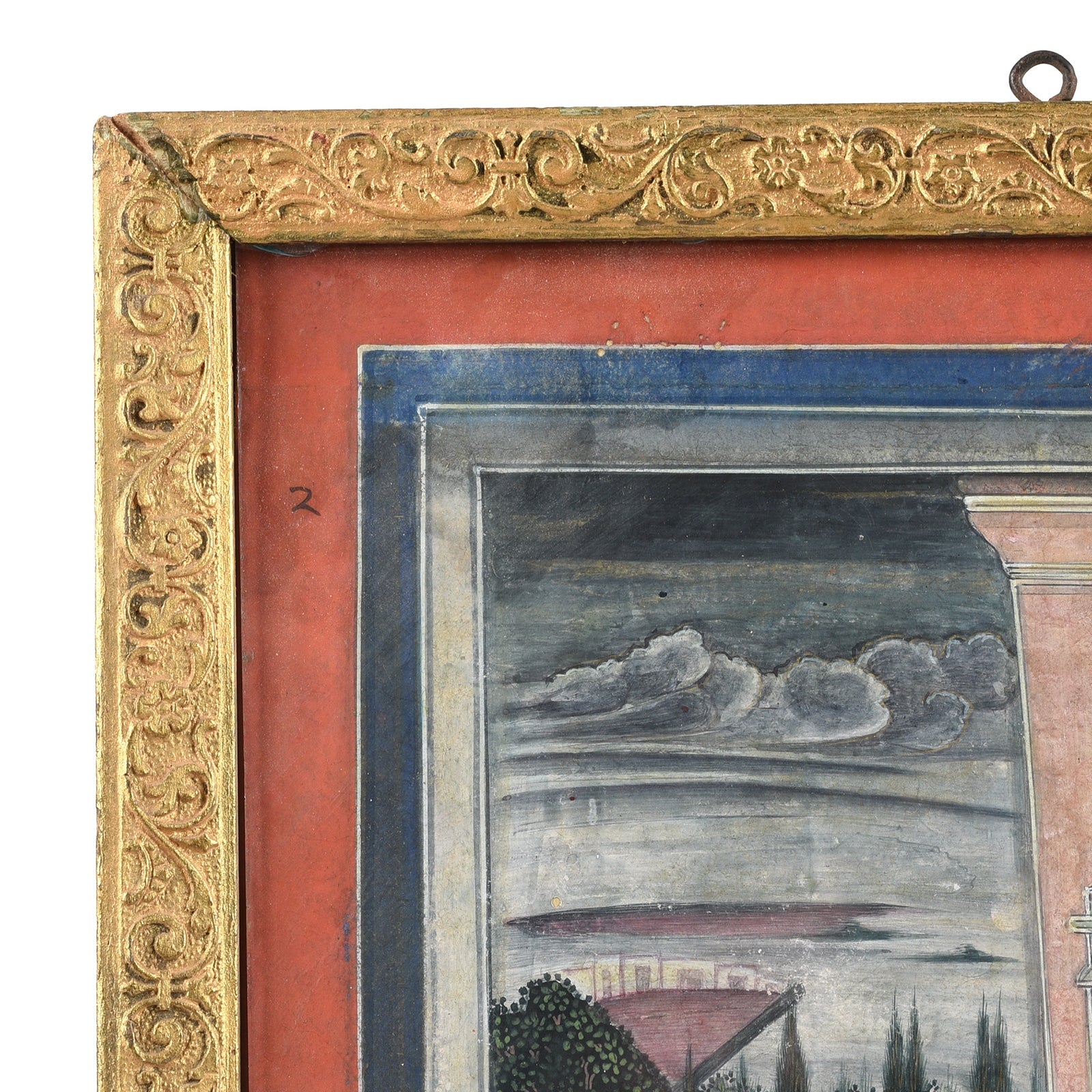Original Framed Indian Watercolour Of Krishna And Radha - 19thC
