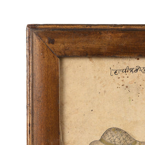 Framed Rajasthani Portrait of an Elephant - 19th Century