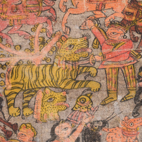 A Pabuji Ki Phad Painting On Cotton - Late 19th Century