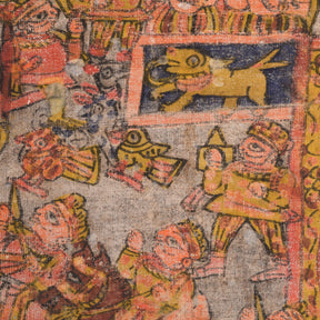 A Pabuji Ki Phad Painting On Cotton - Late 19th Century