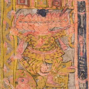 A Pabuji Ki Phad Painting On Cotton - Late 19th Century