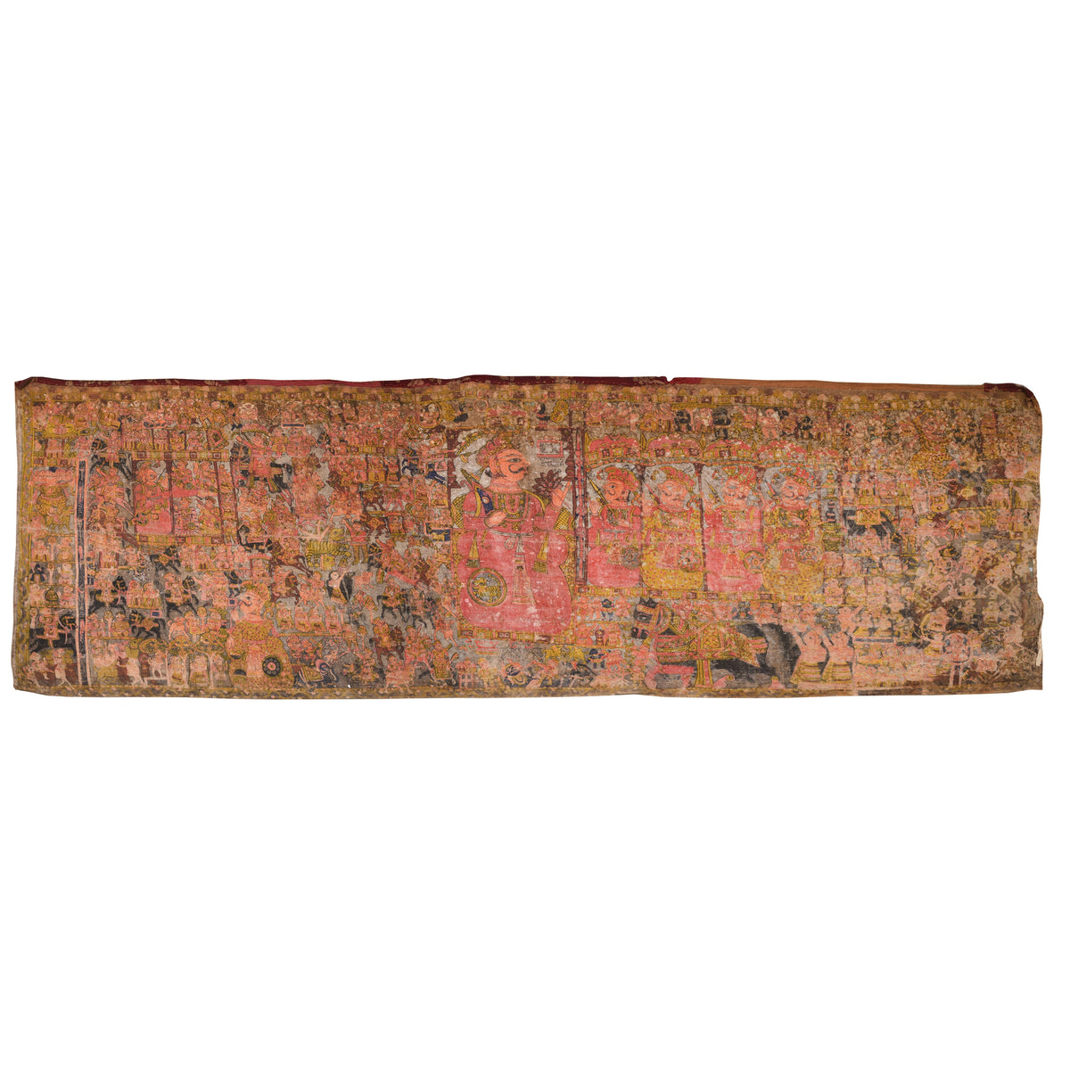 A Pabuji Ki Phad Painting On Cotton - Late 19th Century
