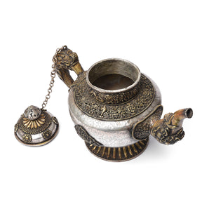 Vintage Silver Plated Tibetan Teapot - 1970's