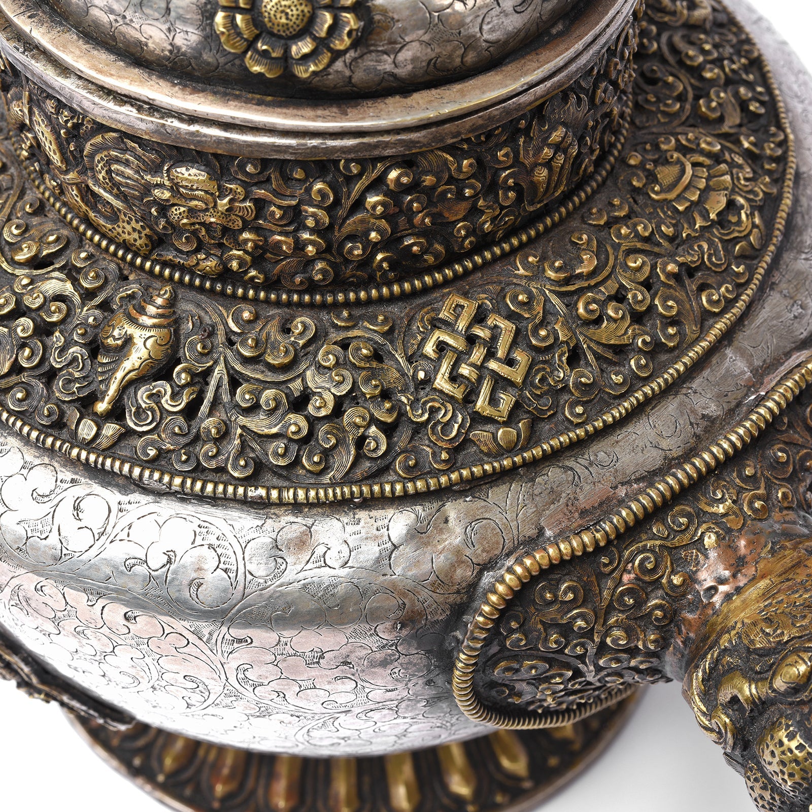 Vintage Silver Plated Tibetan Teapot - 1970's