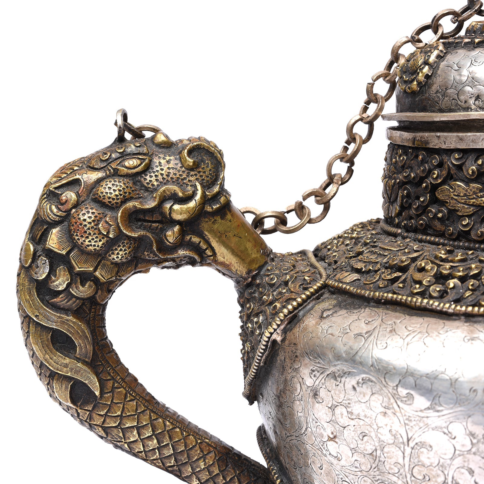 Vintage Silver Plated Tibetan Teapot - 1970's