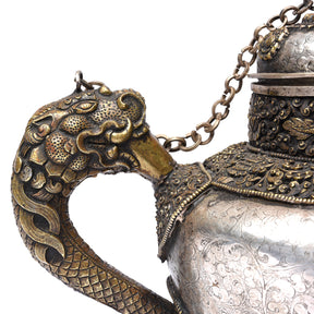 Vintage Silver Plated Tibetan Teapot - 1970's