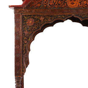 Painted Surya Wall Temple From Bikaner - 19th Century