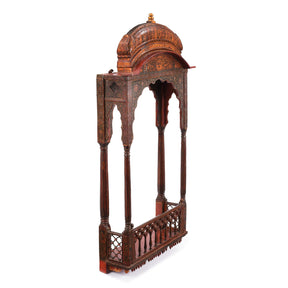 Painted Surya Wall Temple From Bikaner - 19th Century