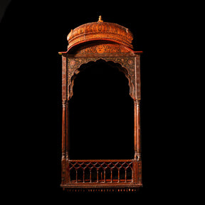 Painted Surya Wall Temple From Bikaner - 19th Century