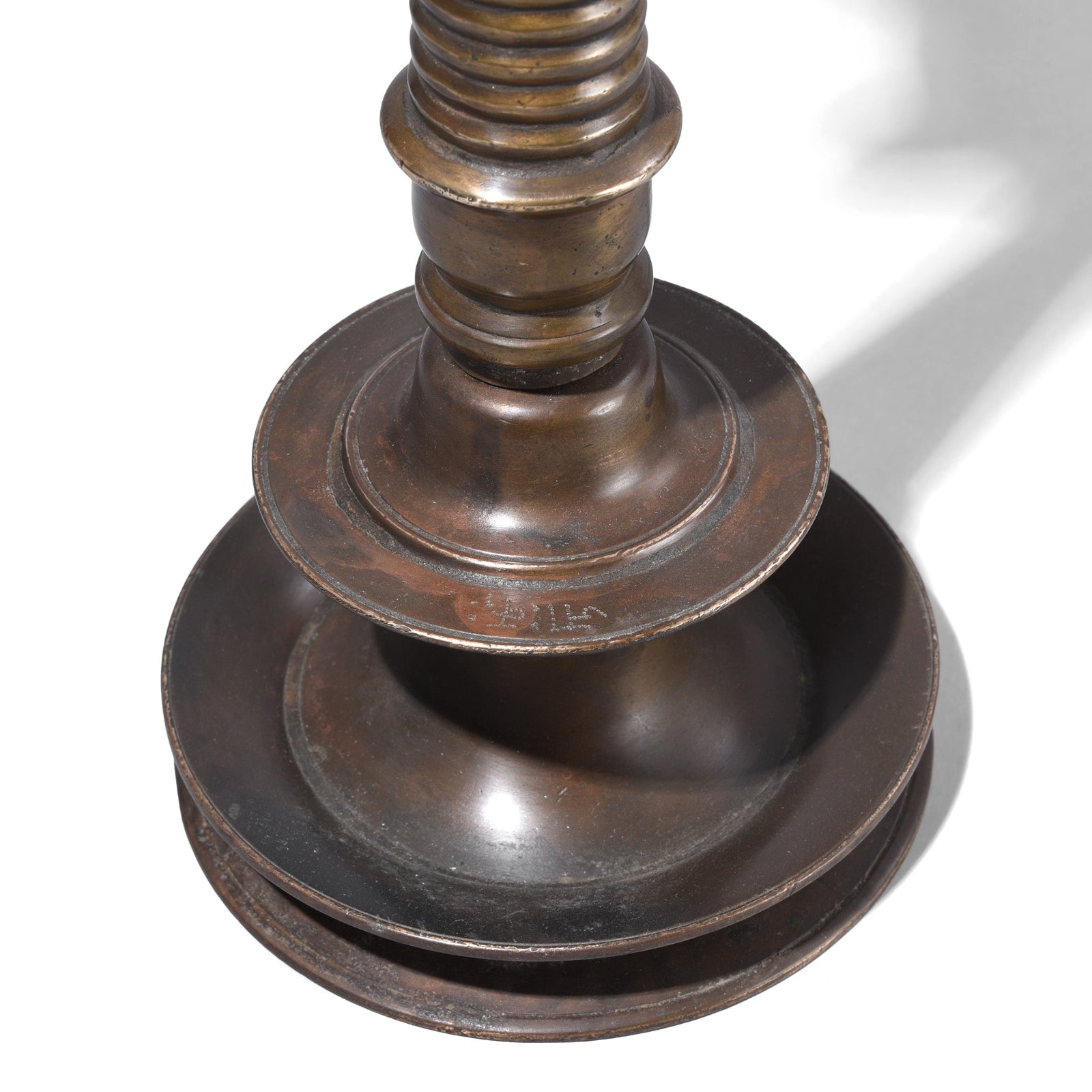 Brass Oil Lamp From The Deccan - 19th Century