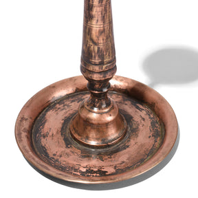 Brass Candlestick From Rajasthan - 19th Century