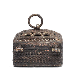 Brass Dhokra Work Money Box From Orissa - 1960's