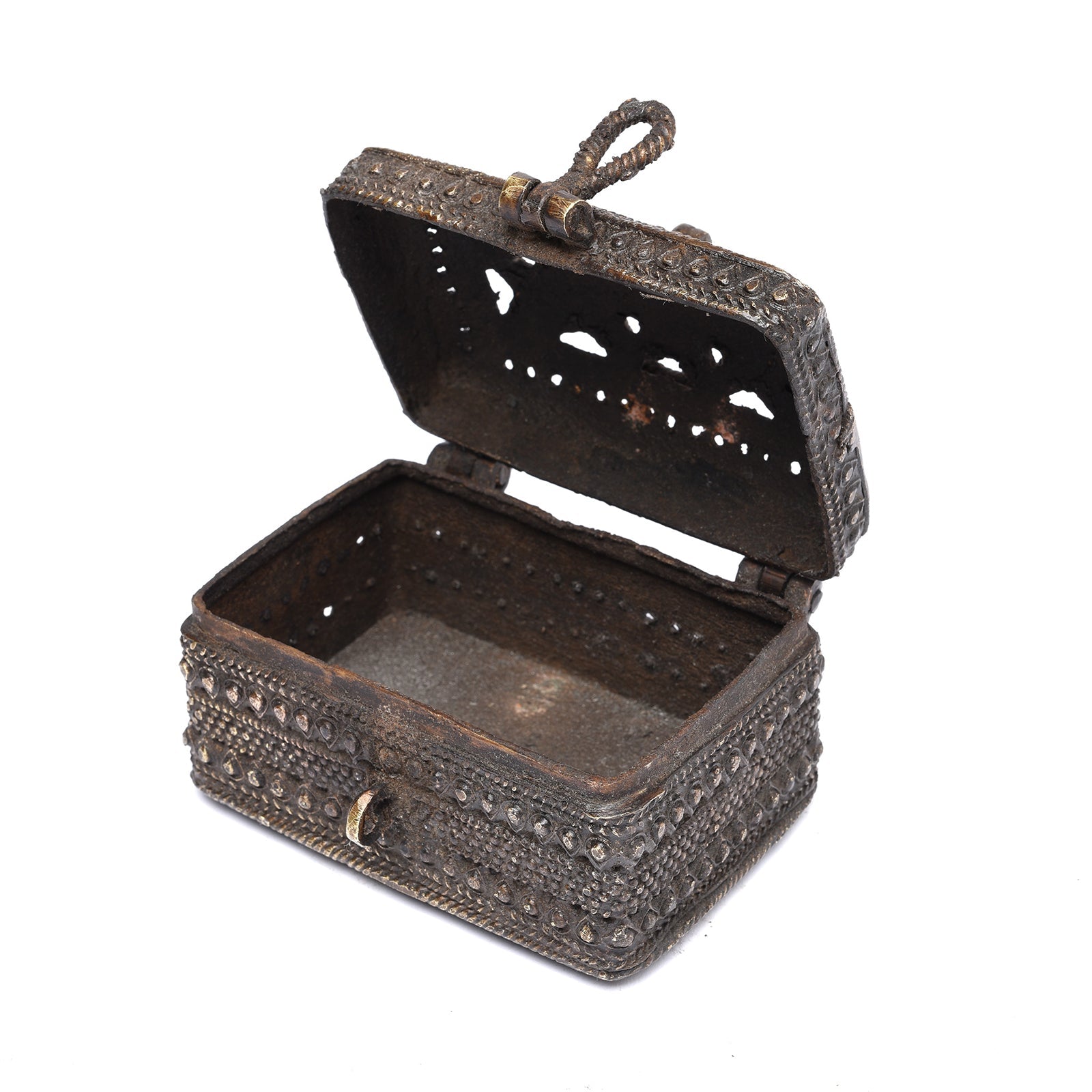 Brass Dhokra Work Money Box From Orissa - 1960's