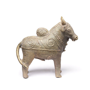 Brass Dhokra Work Nandi Bull From Orissa