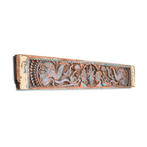 Carved Gajalakshmi Lintel Panel From Tamil Nadu - 19th Century