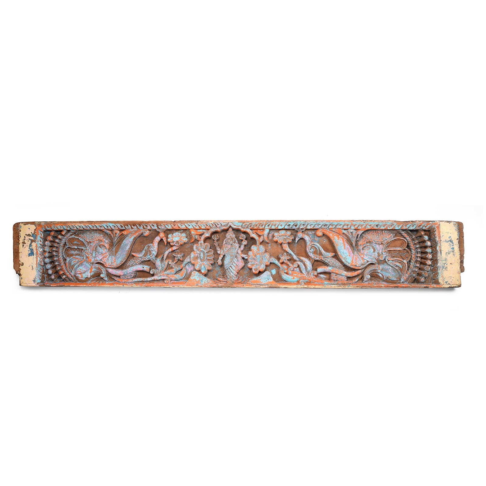 Carved Gajalakshmi Lintel Panel From Tamil Nadu - 19th Century