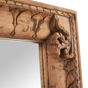Indian Mirror Made From Reclaimed Teak - 19th Century