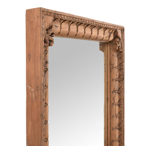 Indian Mirror Made From Reclaimed Teak - 19th Century