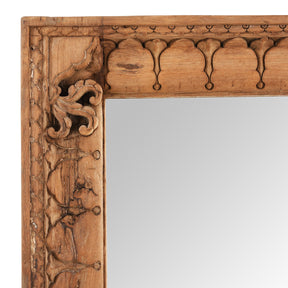 Indian Mirror Made From Reclaimed Teak - 19th Century