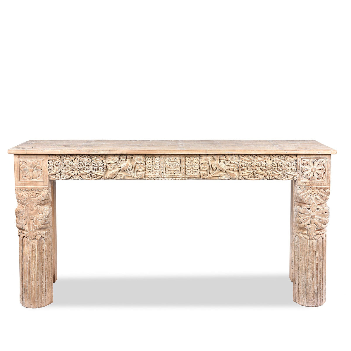 Bleached Console Table Made From Reclaimed Teak