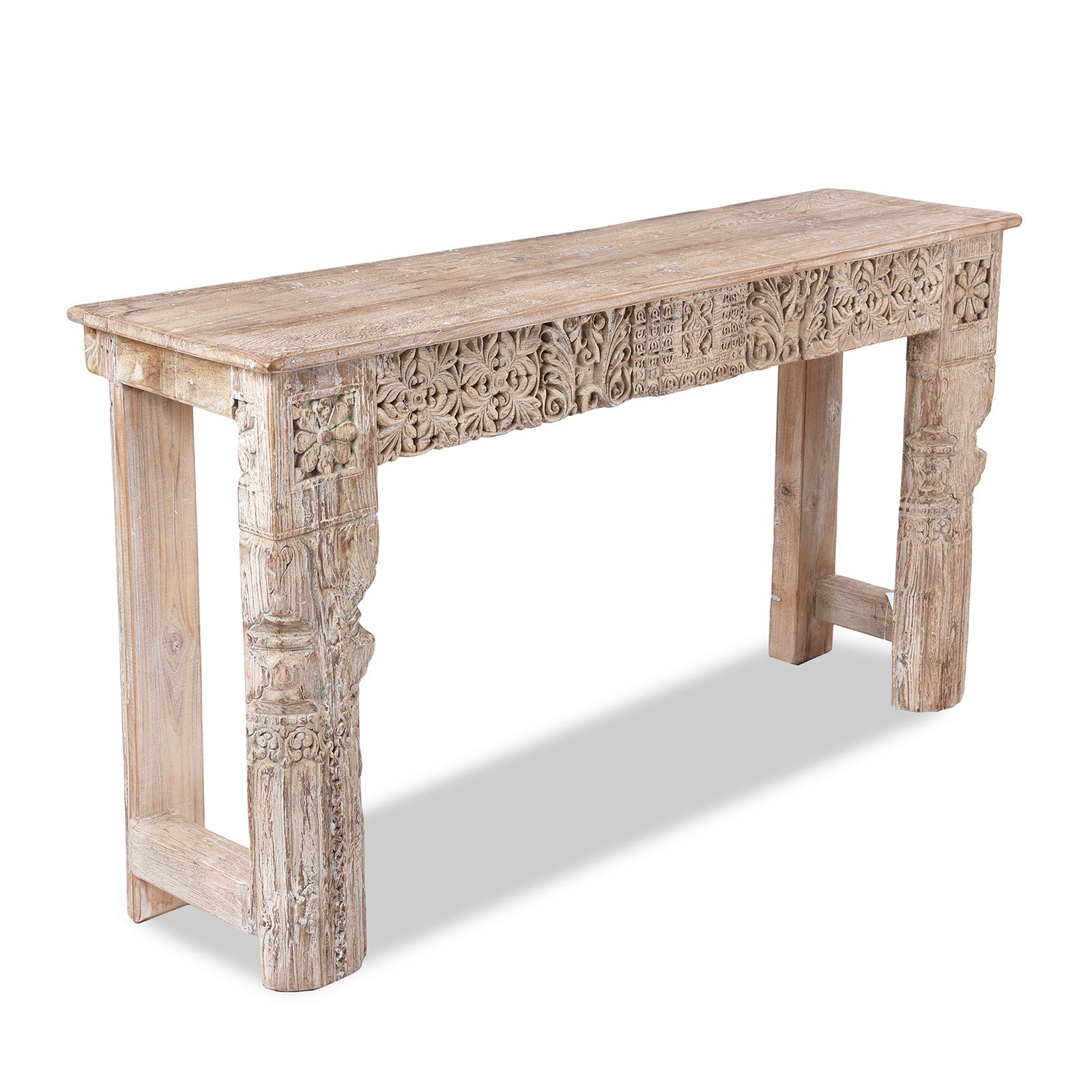 Painted Console Table Made From Reclaimed Teak