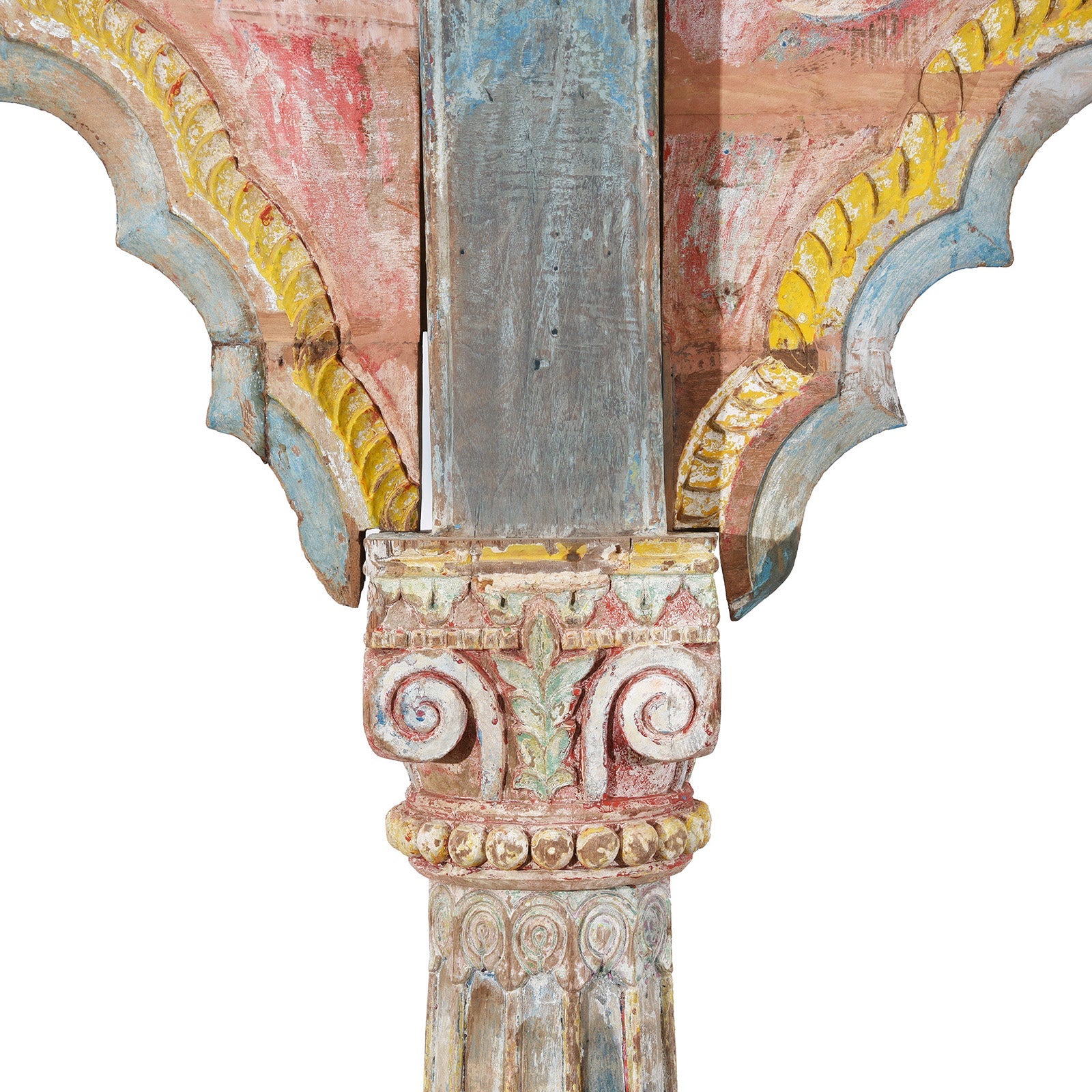 Carved Teak Triple Arch From Kutch - Late 19thC