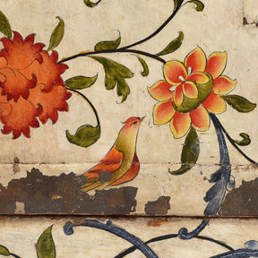 Chintz Painted Window Shutter From Bikaner - 18thC