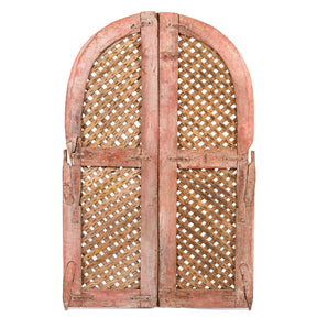 Painted Jali Window Shutters From Rajasthan - 19th Century