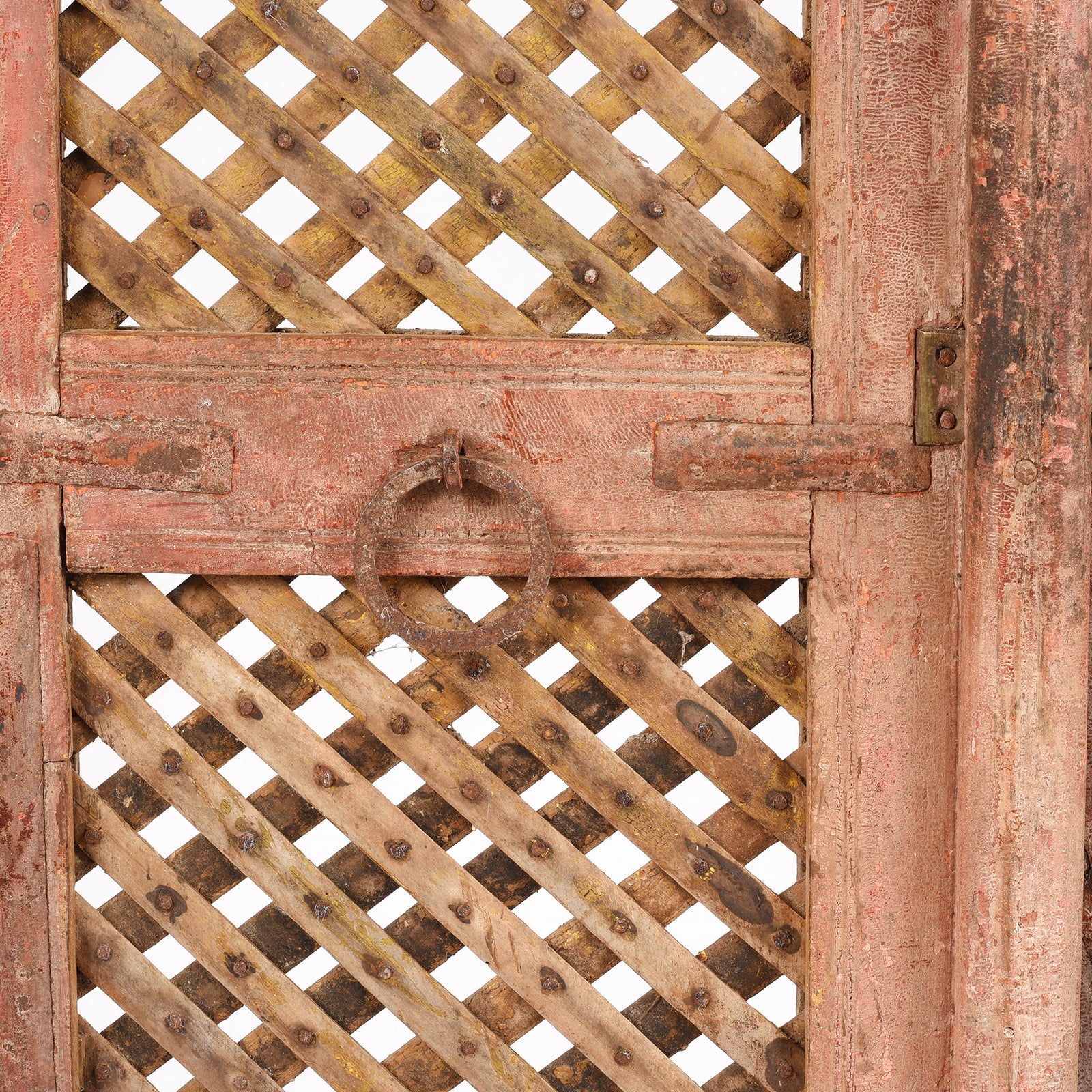 Painted Jali Window Shutters From Rajasthan - 19th Century