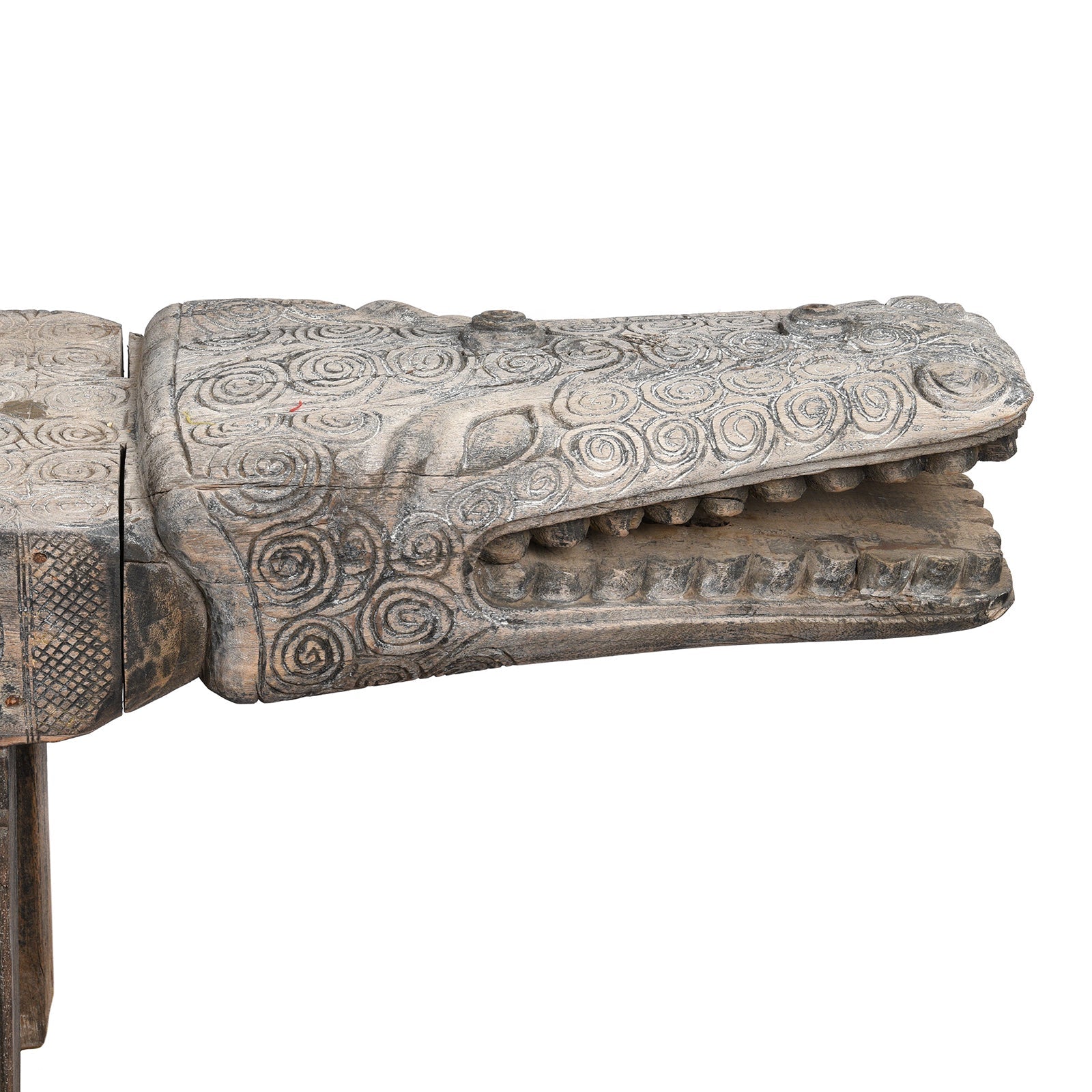 Vintage Crocodile Bench From Kerala