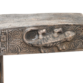 Vintage Crocodile Bench From Kerala