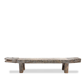 Vintage Crocodile Bench From Kerala