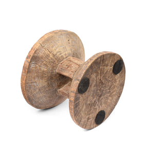 Vintage Neem Wood Stool From Himachal - Circa 60 Yrs Old