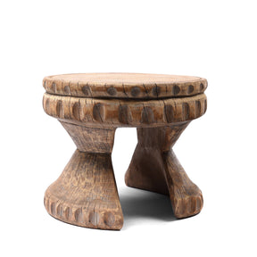 Old Neem Wood Stool From Himachal Pradesh - Circa 1960's