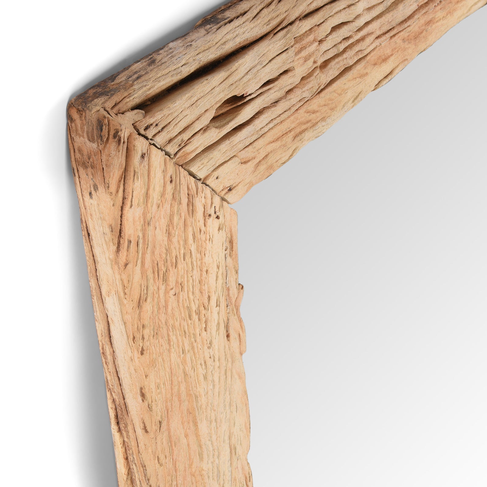 Rustic Bleached Driftwood Mirror