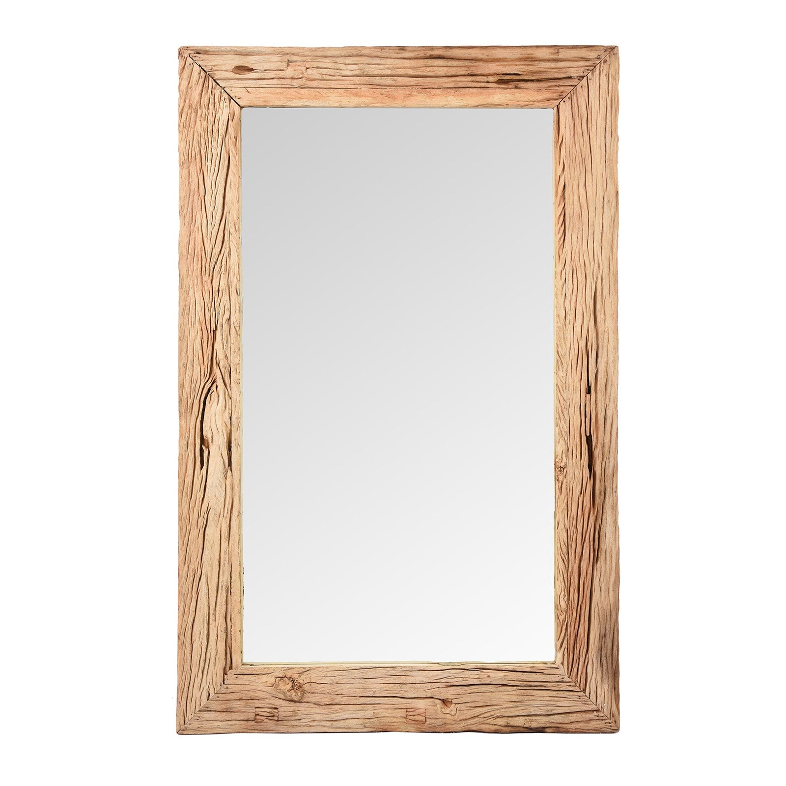 Rustic Bleached Driftwood Mirror