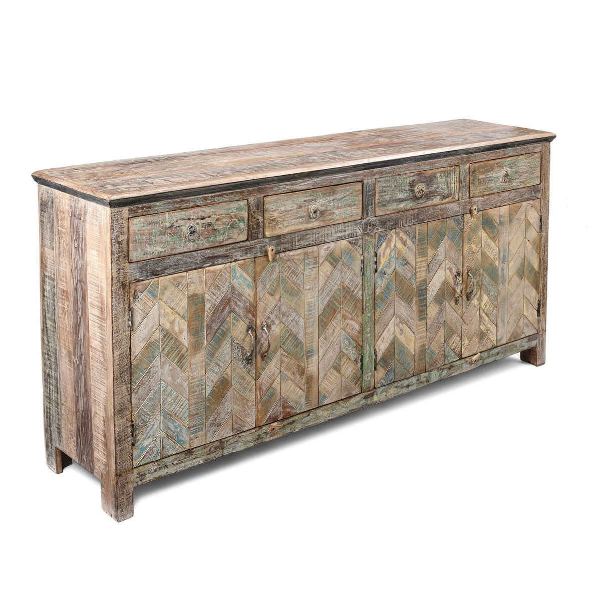 4 Door Sideboard Made From Reclaimed Teak