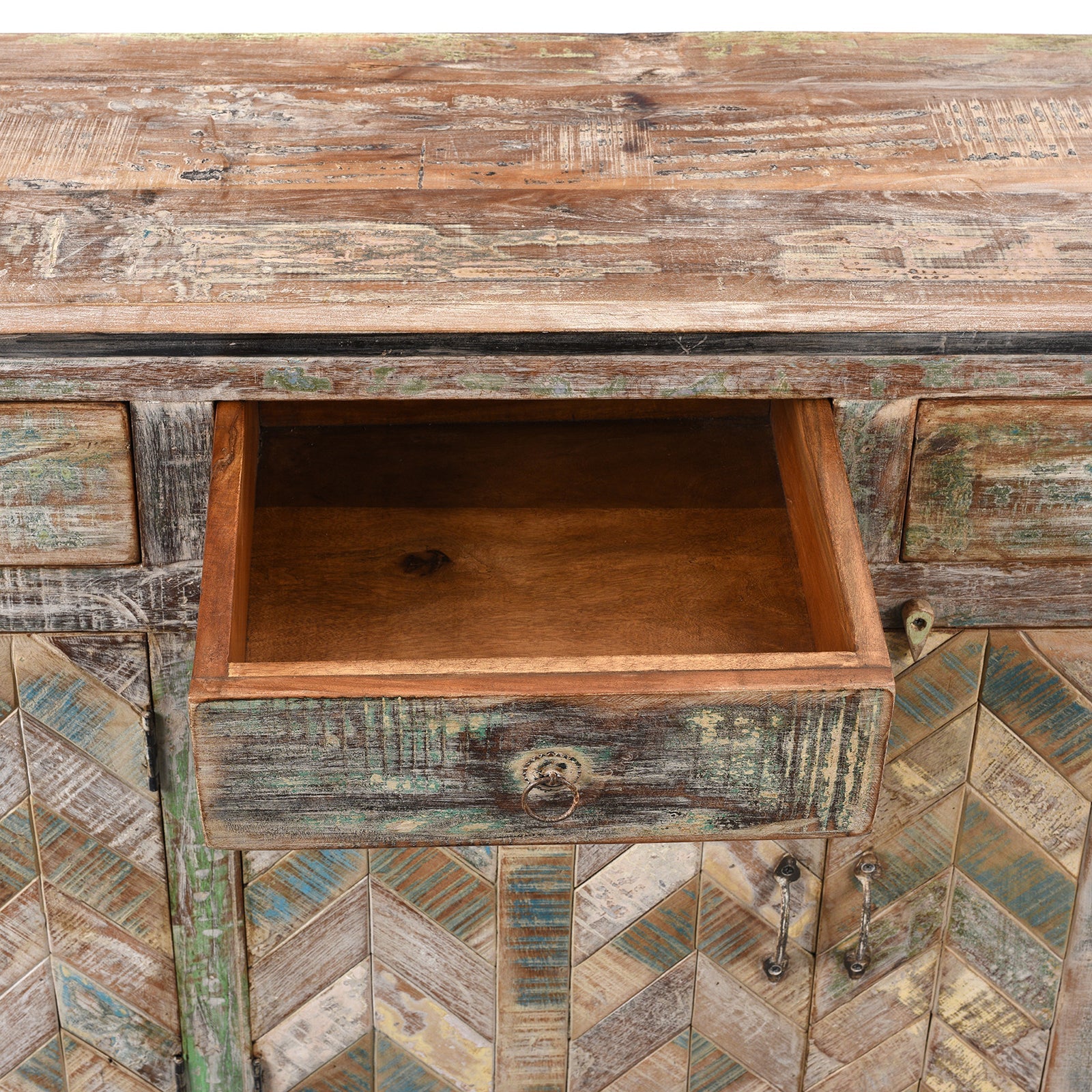 4 Door Sideboard Made From Reclaimed Teak